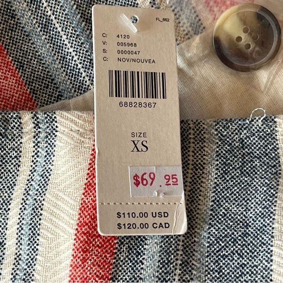 Anthropologie Porridge Striped Wrap Mini Skirt NWT - Picture 6 of 6